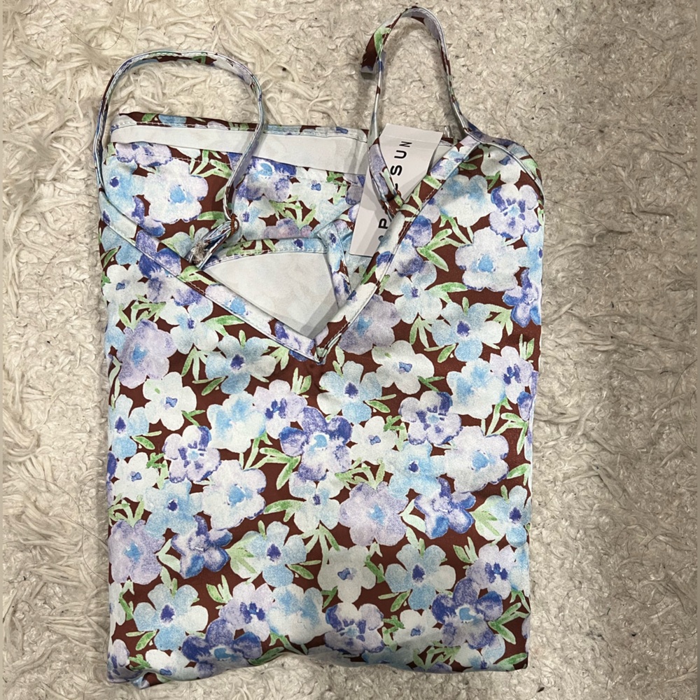 Beautiful purple and brown floral dress